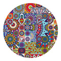 Mandala Tile Bohemian Pattern Print Round Blanket