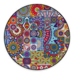 Mandala Tile Bohemian Pattern Print Round Floor Mat