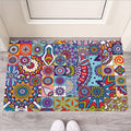 Mandala Tile Bohemian Pattern Print Rubber Doormat