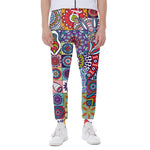 Mandala Tile Bohemian Pattern Print Scuba Joggers