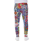 Mandala Tile Bohemian Pattern Print Scuba Joggers