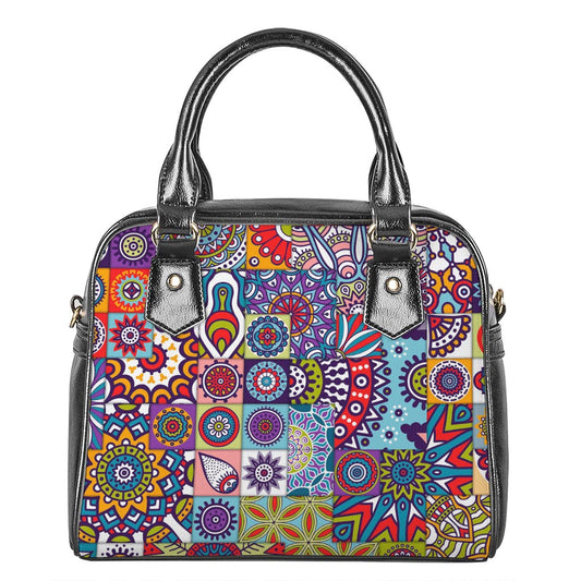Mandala Tile Bohemian Pattern Print Shoulder Handbag