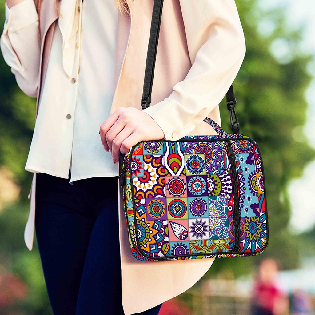Mandala Tile Bohemian Pattern Print Shoulder Strap Bible Bag