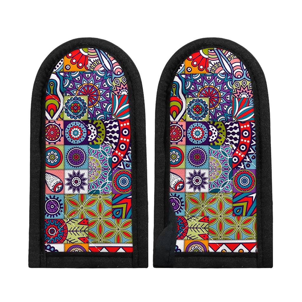 Mandala Tile Bohemian Pattern Print Skillet Handle Cover