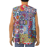 Mandala Tile Bohemian Pattern Print Sleeveless Baseball Jersey