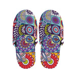 Mandala Tile Bohemian Pattern Print Slippers