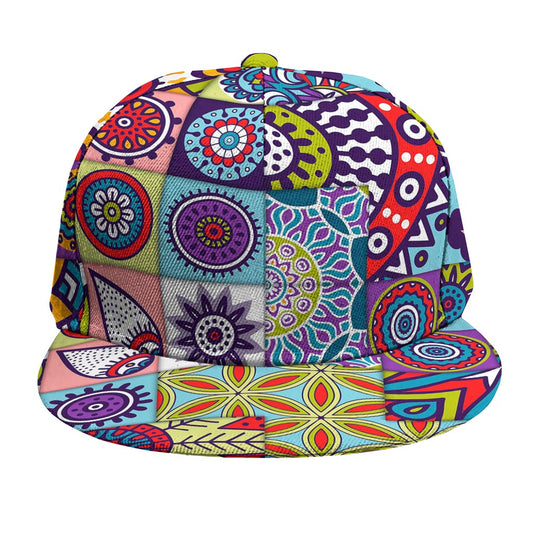 Mandala Tile Bohemian Pattern Print Snapback Cap