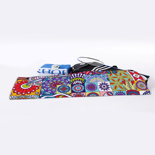 Mandala Tile Bohemian Pattern Print Sports Towel