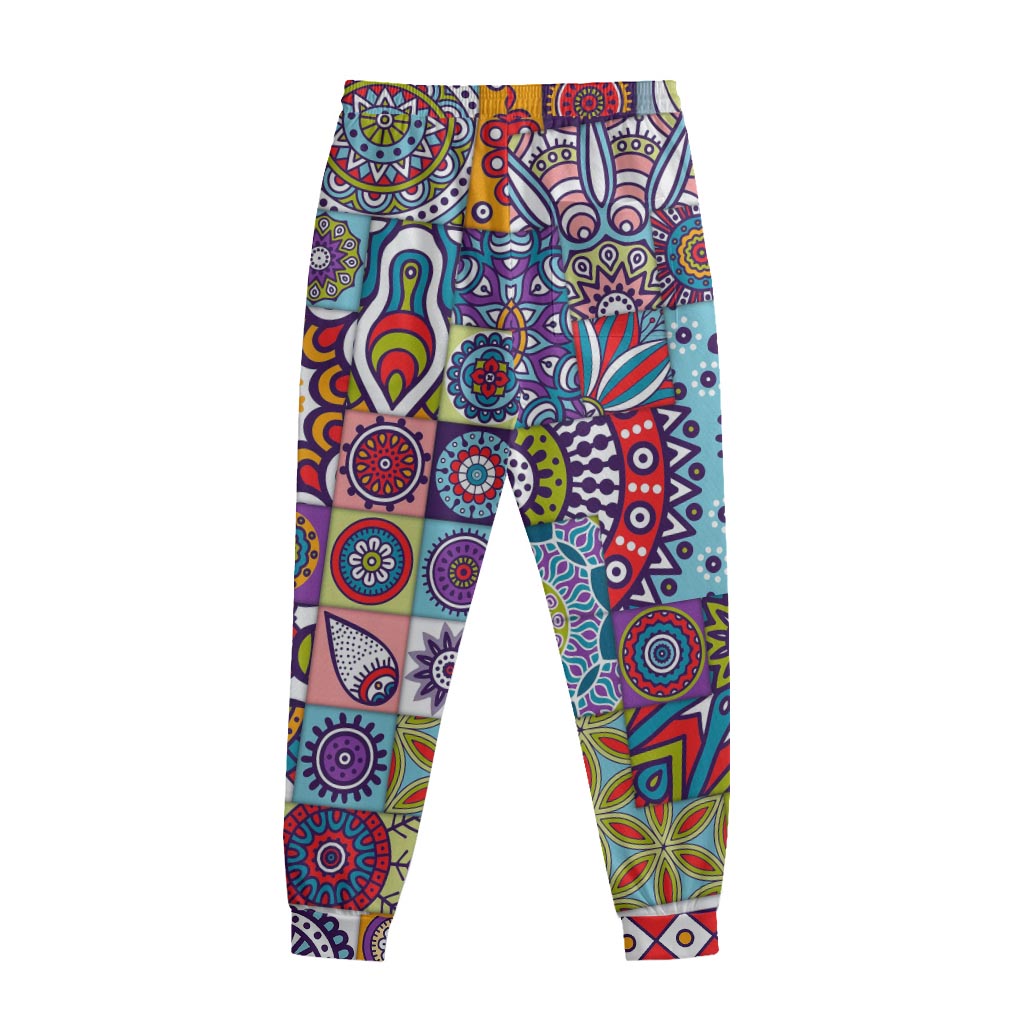 Mandala Tile Bohemian Pattern Print Sweatpants