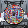 Mandala Tile Bohemian Pattern Print Tire Cover With Camera Hole