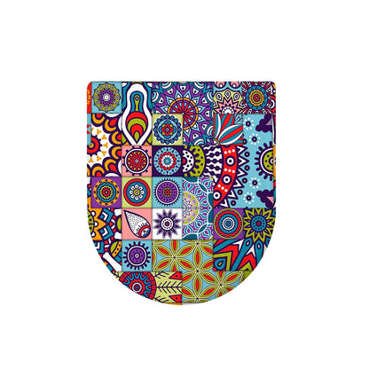 Mandala Tile Bohemian Pattern Print Toilet Lid Cover