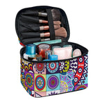 Mandala Tile Bohemian Pattern Print Travel Makeup Bag