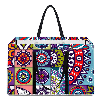 Mandala Tile Bohemian Pattern Print Utility Tote Bag