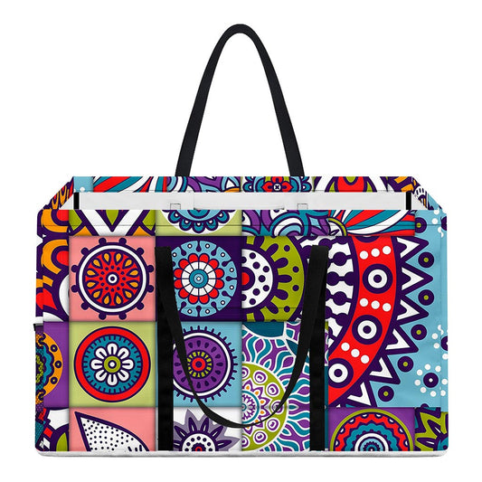 Mandala Tile Bohemian Pattern Print Utility Tote Bag
