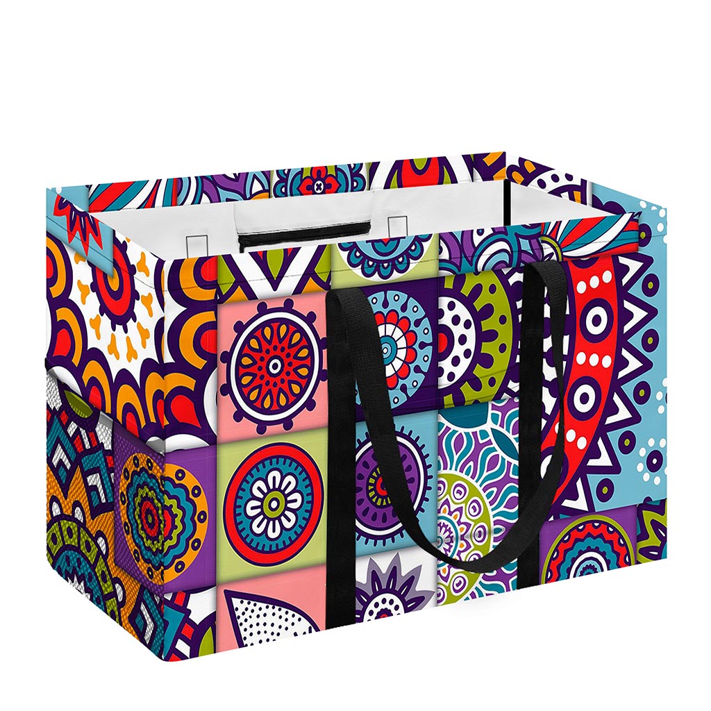 Mandala Tile Bohemian Pattern Print Utility Tote Bag