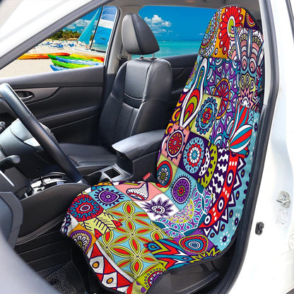Mandala Tile Bohemian Pattern Print Waterproof Car Seat Cover
