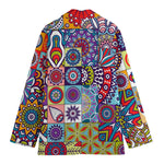 Mandala Tile Bohemian Pattern Print Women's Blazer