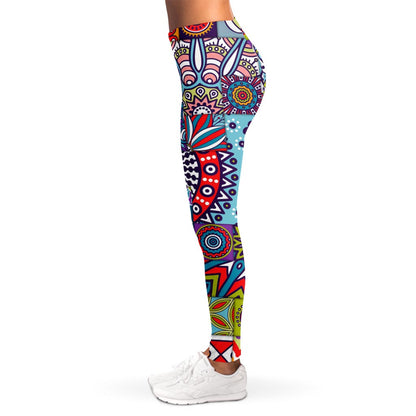 Mandala Tile Bohemian Pattern Print Women's Leggings