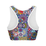Mandala Tile Bohemian Pattern Print Women's Sports Bra