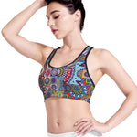 Mandala Tile Bohemian Pattern Print Women's Sports Bra