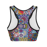 Mandala Tile Bohemian Pattern Print Women's Sports Bra