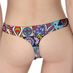 Mandala Tile Bohemian Pattern Print Women's Thong