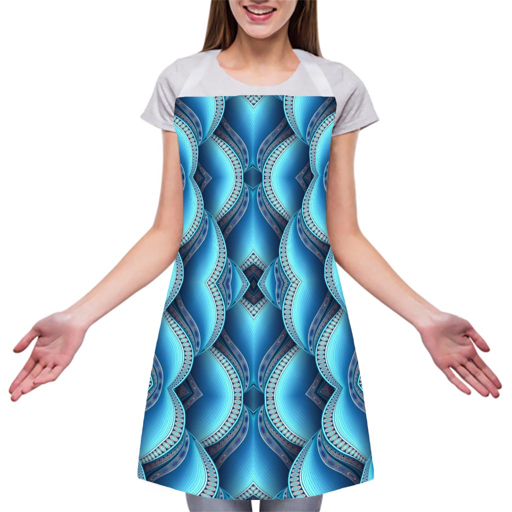 Mandala Waves Bohemian Pattern Print Adjustable Apron