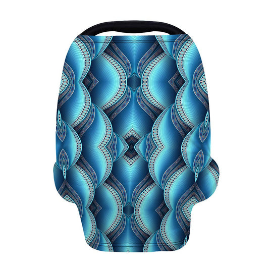 Mandala Waves Bohemian Pattern Print Baby Seat Cover