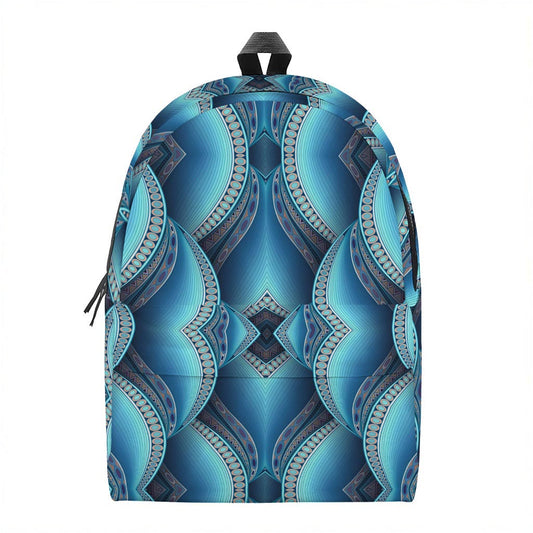 Mandala Waves Bohemian Pattern Print Backpack