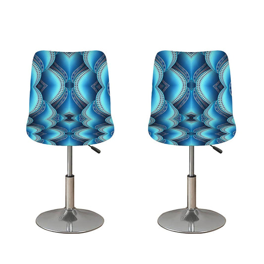 Mandala Waves Bohemian Pattern Print Bar Stool Covers