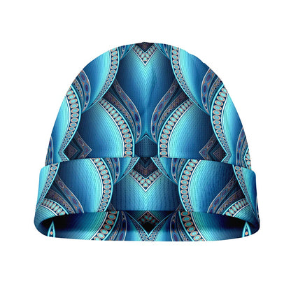 Mandala Waves Bohemian Pattern Print Beanie