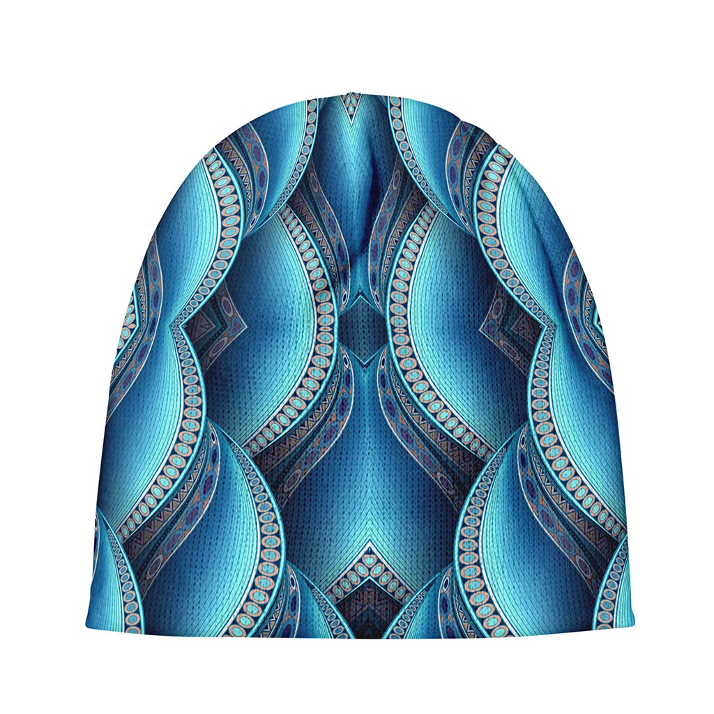 Mandala Waves Bohemian Pattern Print Beanie