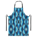 Mandala Waves Bohemian Pattern Print Bib Apron With Pocket