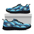 Mandala Waves Bohemian Pattern Print Black Running Shoes