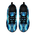 Mandala Waves Bohemian Pattern Print Black Running Shoes