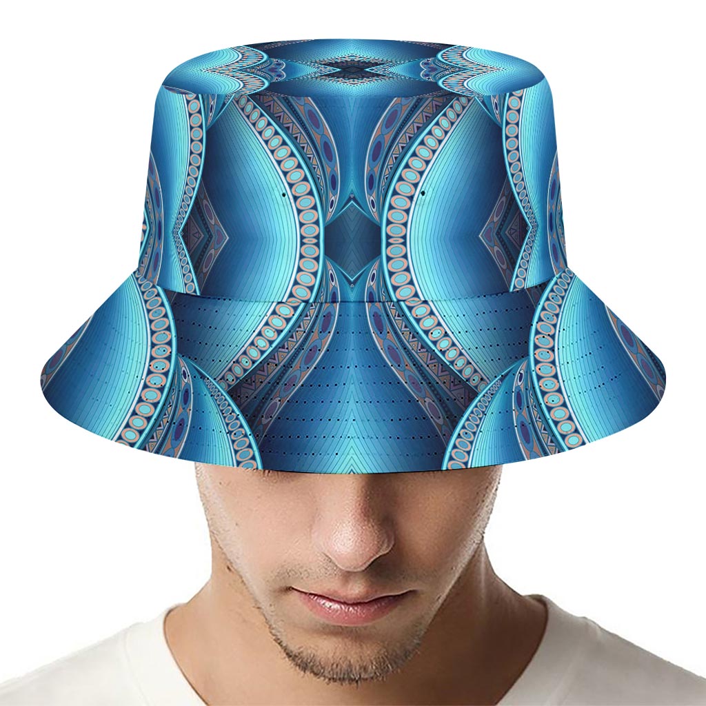 Mandala Waves Bohemian Pattern Print Bucket Hat