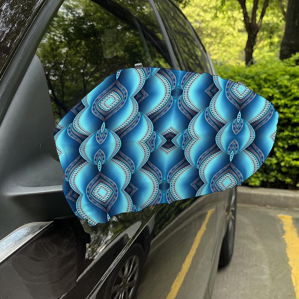 Mandala Waves Bohemian Pattern Print Car Side Mirror Covers