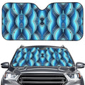 Mandala Waves Bohemian Pattern Print Car Windshield Sun Shade