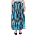 Mandala Waves Bohemian Pattern Print Chiffon Maxi Skirt