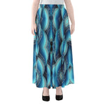 Mandala Waves Bohemian Pattern Print Chiffon Maxi Skirt