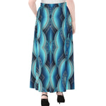 Mandala Waves Bohemian Pattern Print Chiffon Maxi Skirt