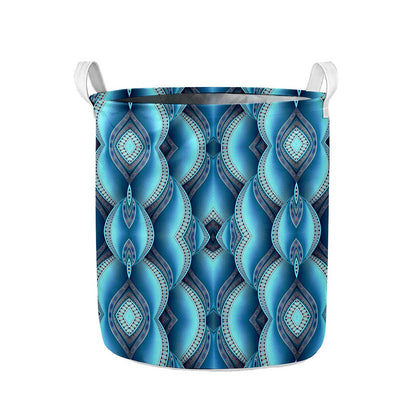 Mandala Waves Bohemian Pattern Print Collapsible Laundry Basket