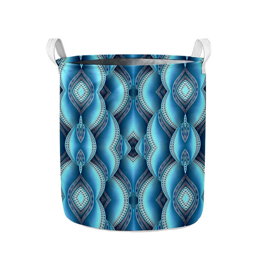 Mandala Waves Bohemian Pattern Print Collapsible Laundry Basket