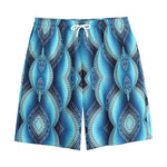 Mandala Waves Bohemian Pattern Print Cotton Shorts