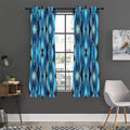 Mandala Waves Bohemian Pattern Print Grommet Curtain Panels