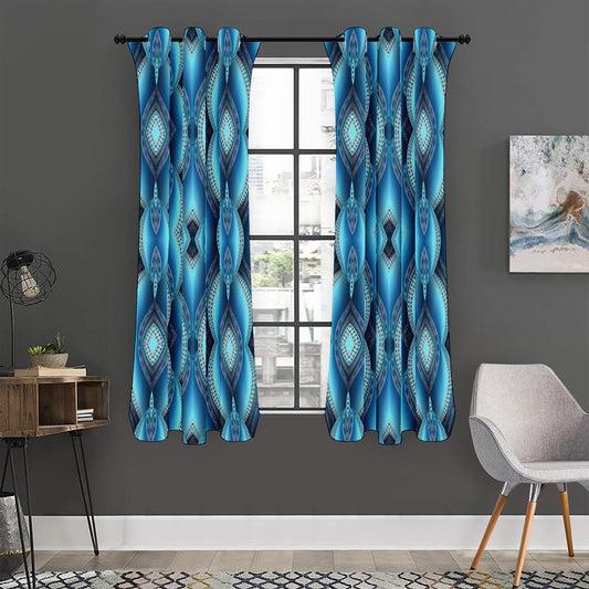 Mandala Waves Bohemian Pattern Print Curtain