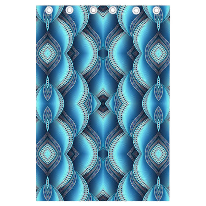 Mandala Waves Bohemian Pattern Print Curtain