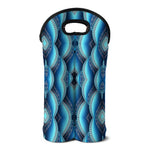 Mandala Waves Bohemian Pattern Print Double Neoprene Wine Tote