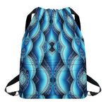 Mandala Waves Bohemian Pattern Print Drawstring Backpack