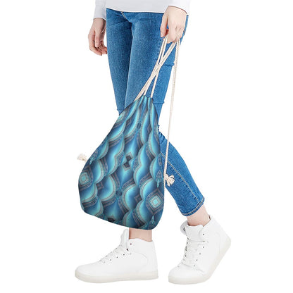 Mandala Waves Bohemian Pattern Print Drawstring Bag